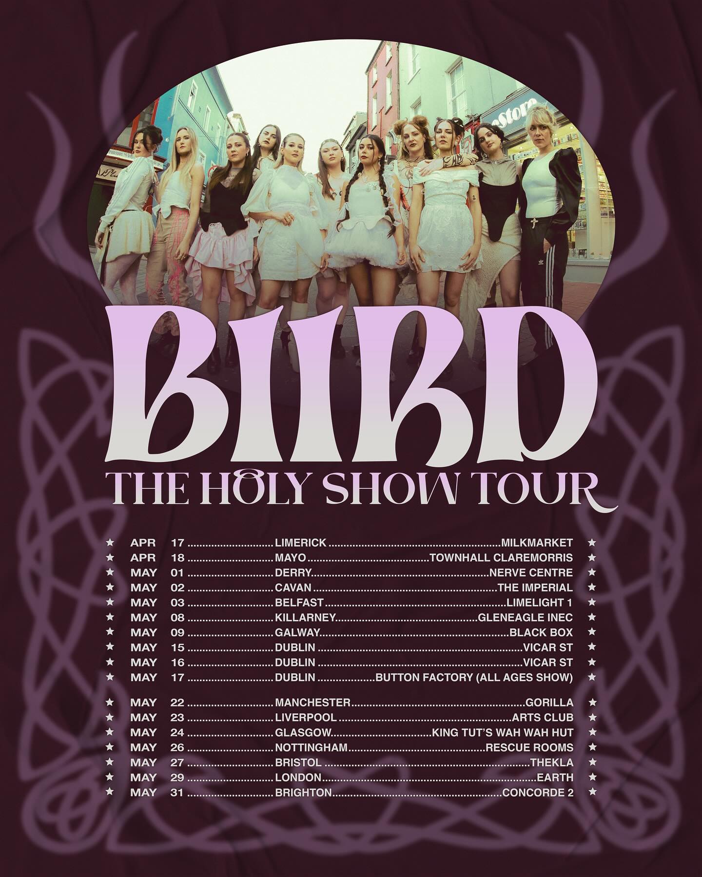 Biird The Holy Show Tour Poster 2026
